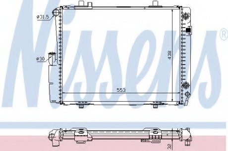 Радиатор системы охлаждения NISSENS 62582A