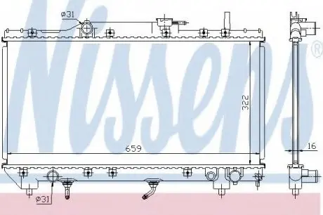 Радіатор системи охолодження NISSENS 64806