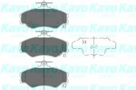 Тормозные колодки KAVO KAVO PARTS KBP-3002
