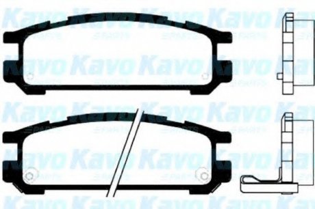 Гальмівні колодки KAVO KAVO PARTS BP-8012 (фото 1)