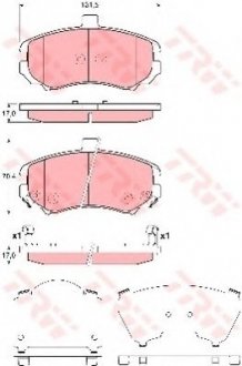 Тормозные колодки TRW TRW GDB3431