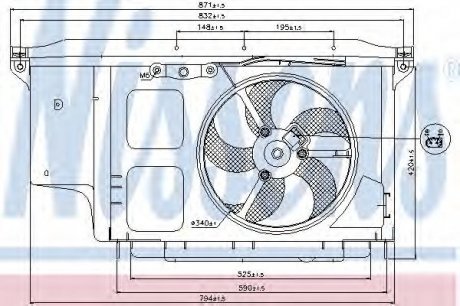 Вентилятор охолодження двигуна NISSENS 85007 (фото 1)