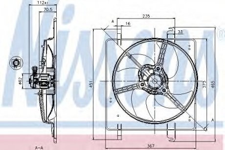 Вентилятор NISSENS 85027