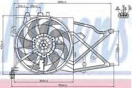 Вентилятор охолодження двигуна NISSENS 85208 (фото 1)