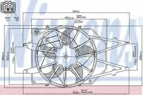 Вентилятор NISSENS 85216