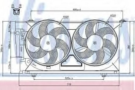 Вентилятор радіатора NISSENS 85321