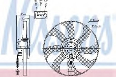 Вентилятор охолодження двигуна NISSENS 85549