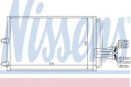 Радиатор кондиционера NISSENS 94100