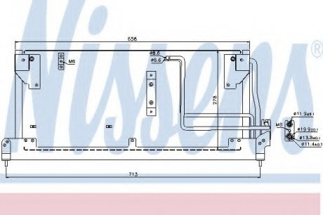 Радіатор кондиціонера NISSENS 94502