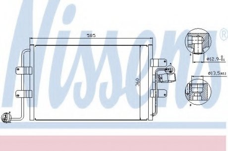 Радиатор кондиционера NISSENS 94522