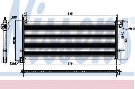 Радиатор кондиционера NISSENS 94582 (фото 1)