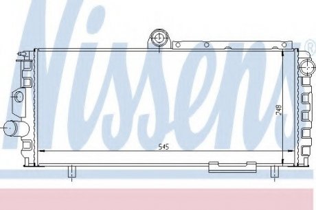 Радиатор системы охлаждения NISSENS 60010