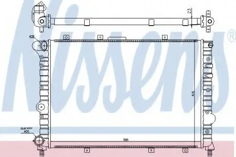 Радиатор системы охлаждения NISSENS 60041