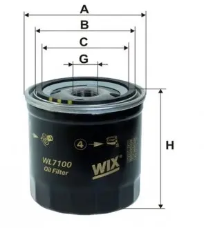 Фільтр масляний FILTERS WIX WL7100