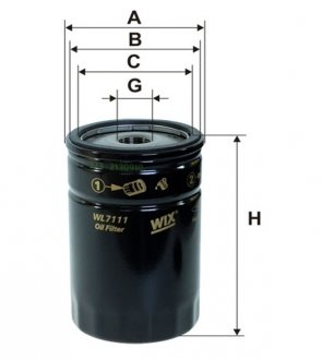 Масляный фильтр FILTERS WIX WL7111 (фото 1)