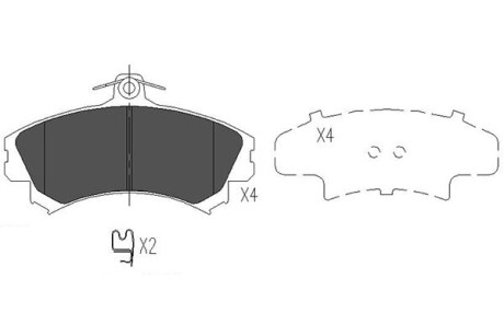 Тормозные колодки KAVO KAVO PARTS BP-5553 (фото 1)