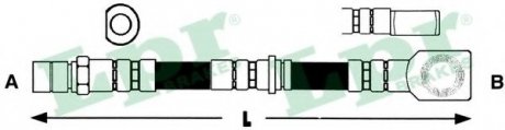 Тормозной шланг LPR 6T47703 (фото 1)