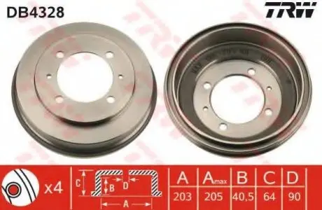 Тормозной барабан TRW TRW DB4328