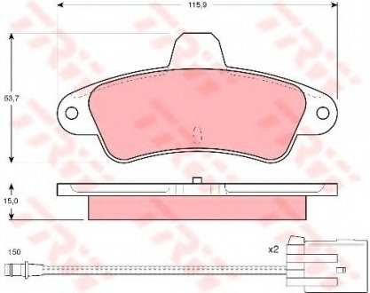 Гальмівні колодки, дискові TRW TRW GDB1112