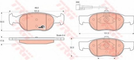 Тормозные колодки TRW TRW GDB1291