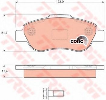 Тормозные колодки TRW TRW GDB1589