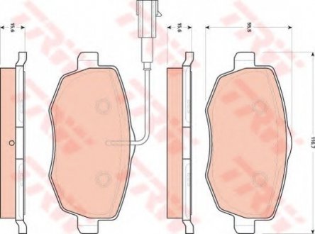 Гальмівні колодки, дискові TRW TRW GDB1707