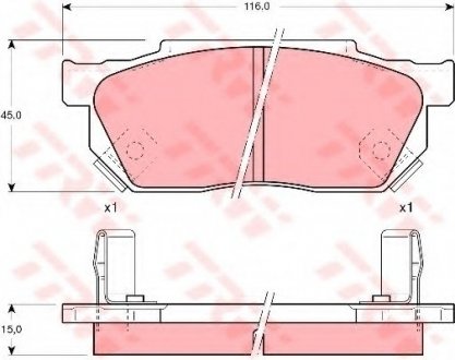 Гальмівні колодки, дискові TRW TRW GDB325