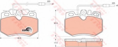 Гальмівні колодки, дискові TRW TRW GDB446