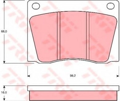 Гальмівні колодки, дискові TRW TRW GDB531