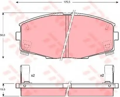 Гальмівні колодки, дискові TRW TRW GDB880