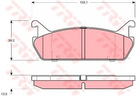 Гальмівні колодки, дискові TRW TRW GDB887