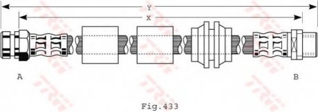 Гальмівний шланг TRW TRW PHB440 (фото 1)