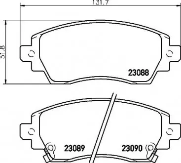 Тормозные колодки TEXTAR 2308801