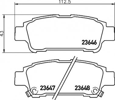 Гальмівні колодки TOYOTA Avensis Verso/Previa "R "00>> TEXTAR 2364601 (фото 1)