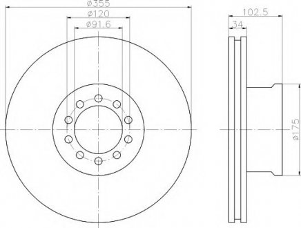 Тормозной диск TEXTAR 93101300 (фото 1)