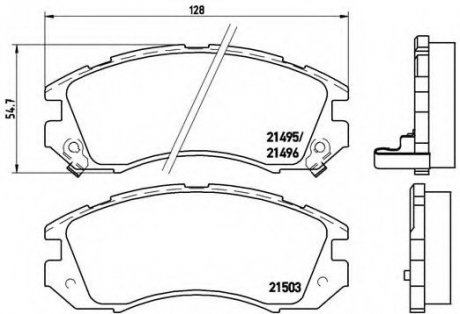 Гальмівні колодки BREMBO P78004