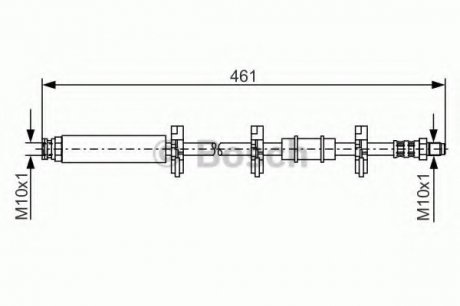 Тормозной шланг BOSCH 1987476463 (фото 1)