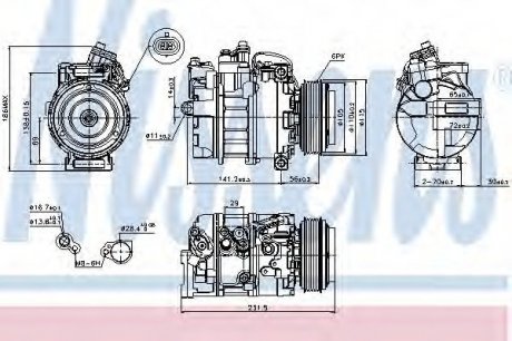 Компрессор кондиционера NISSENS 89075