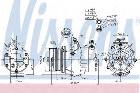 Компрессор кондиционера NISSENS 89095