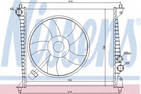 Радиатор системы охлаждения NISSENS 60425