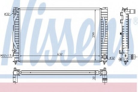 Радиатор системы охлаждения NISSENS 60496