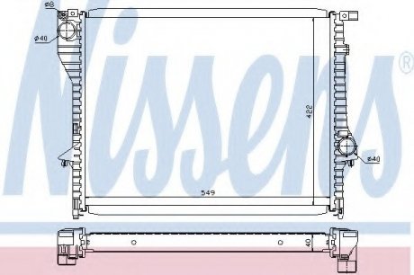 Радиатор системы охлаждения NISSENS 60638