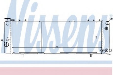 Радиатор системы охлаждения NISSENS 61001