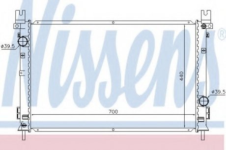 Радиатор системы охлаждения NISSENS 61028