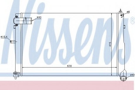 Радиатор системы охлаждения NISSENS 61308