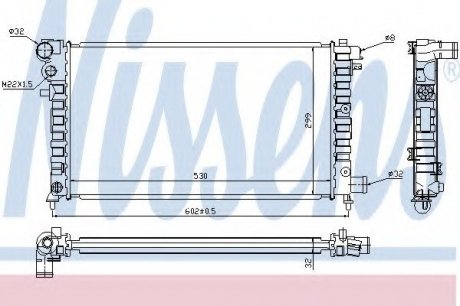 Радиатор системы охлаждения NISSENS 61346