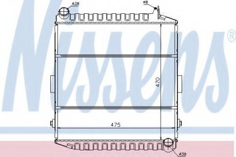 Радиатор системы охлаждения NISSENS 61450