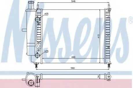 Радіатор охолодження NISSENS 61788