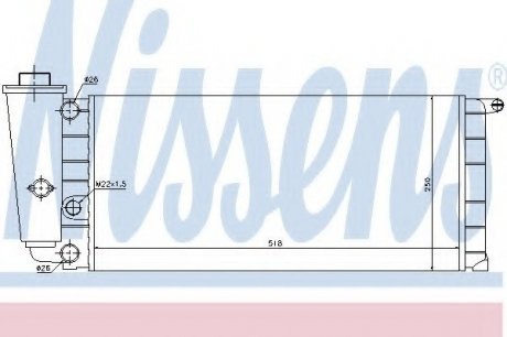 Радиатор системы охлаждения NISSENS 61837