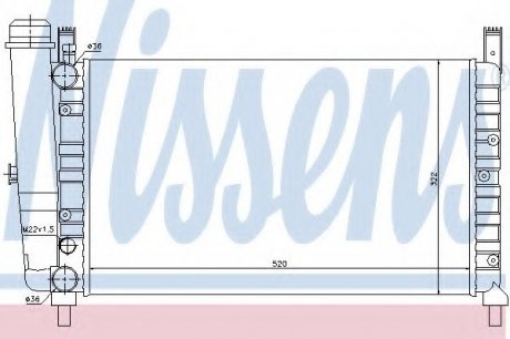 Радиатор системы охлаждения NISSENS 61852 (фото 1)